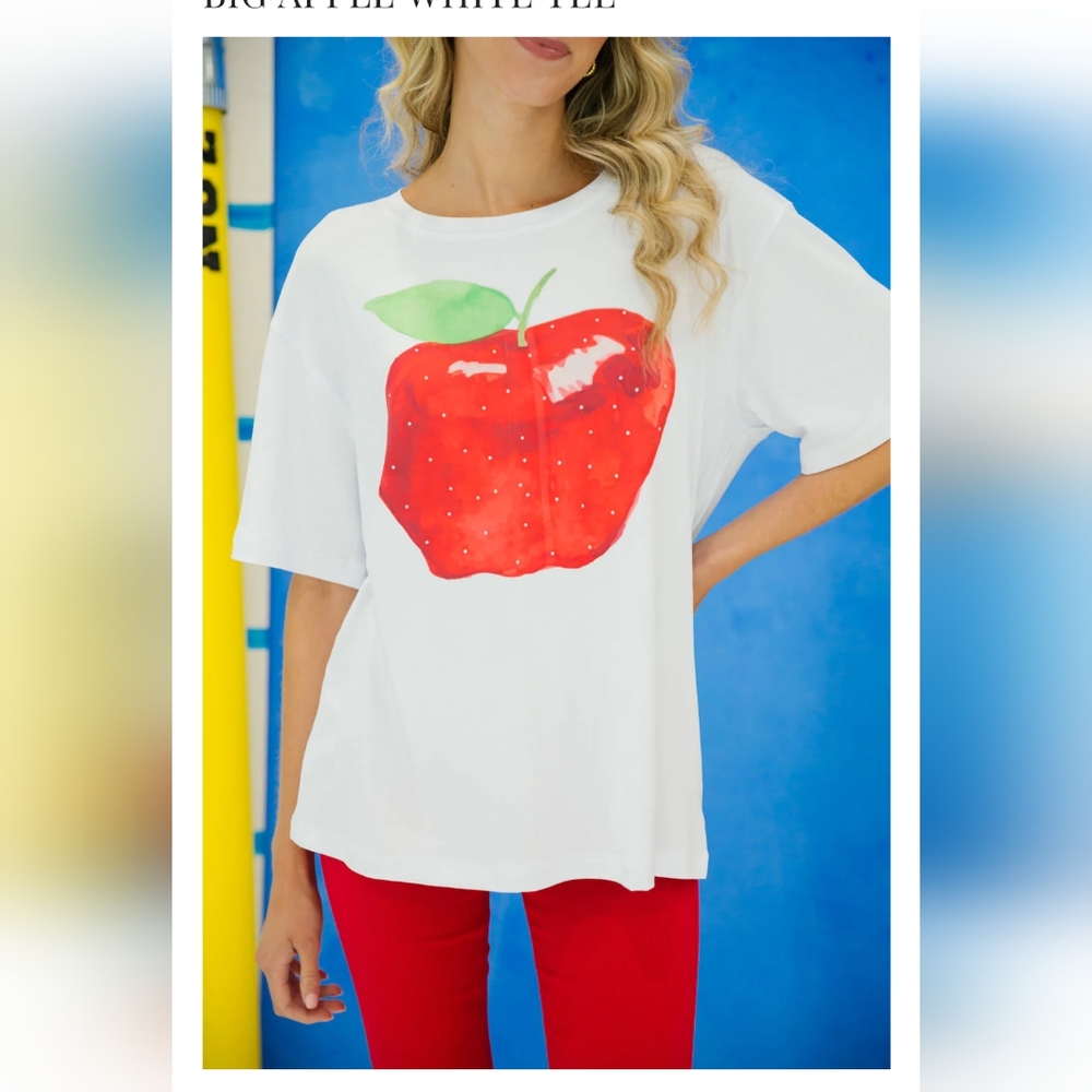 Judith March Big Apple White Tee